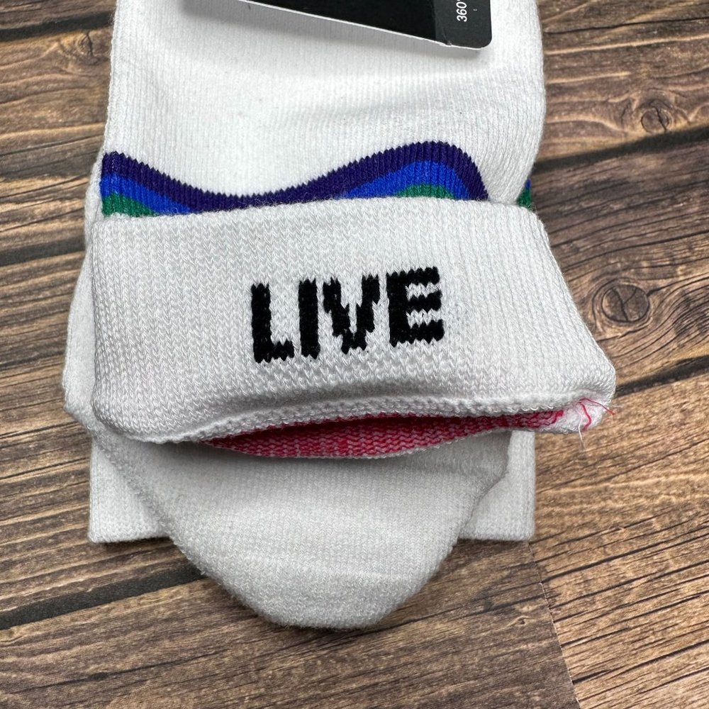 Lululemon Men's Daily Stride Crew Sock *Stripe NWT Size XL (Rainbow White) - Picture 7 of 11